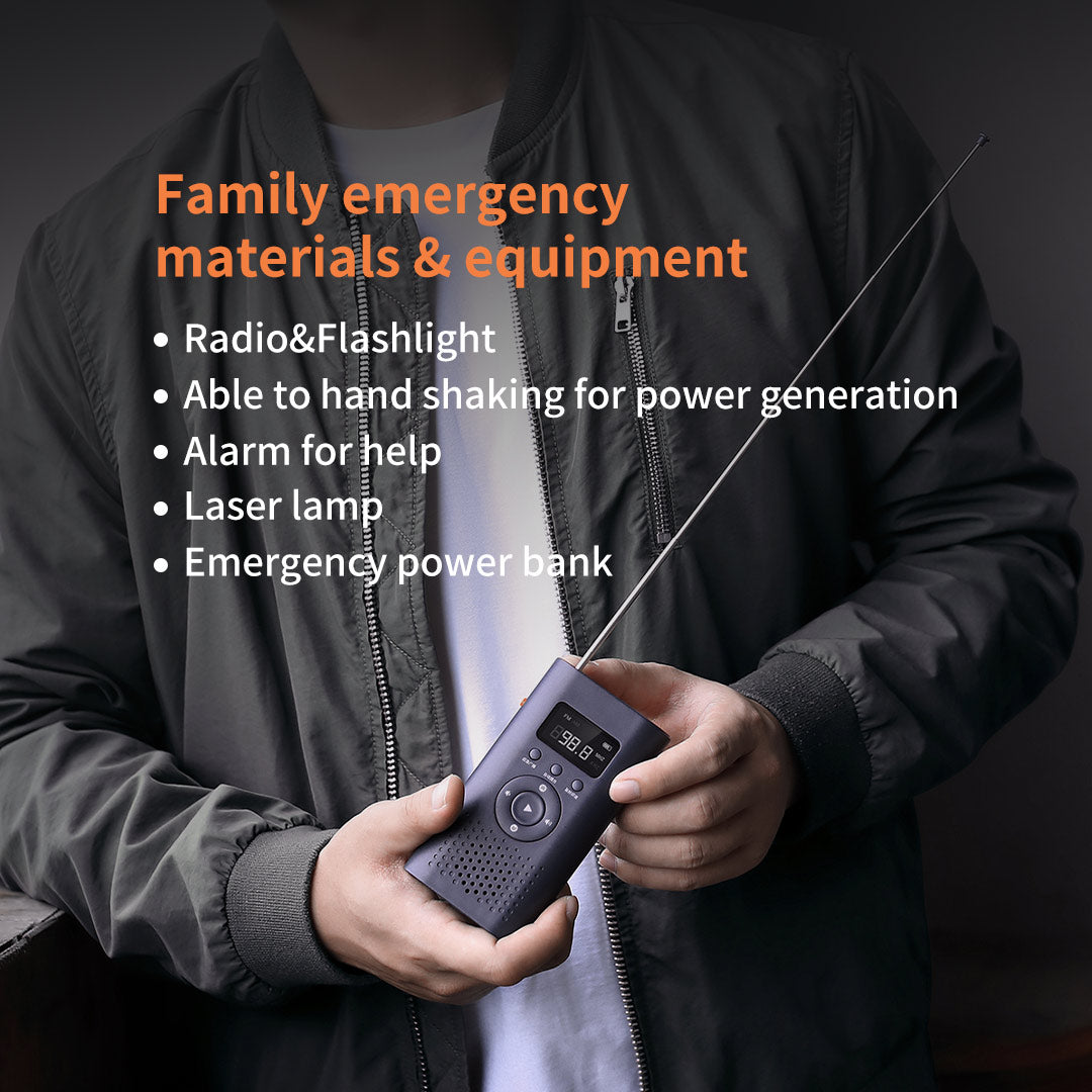 SurvivorPro - Emergency Multi-Function Hand Crank Radio - 6 in 1